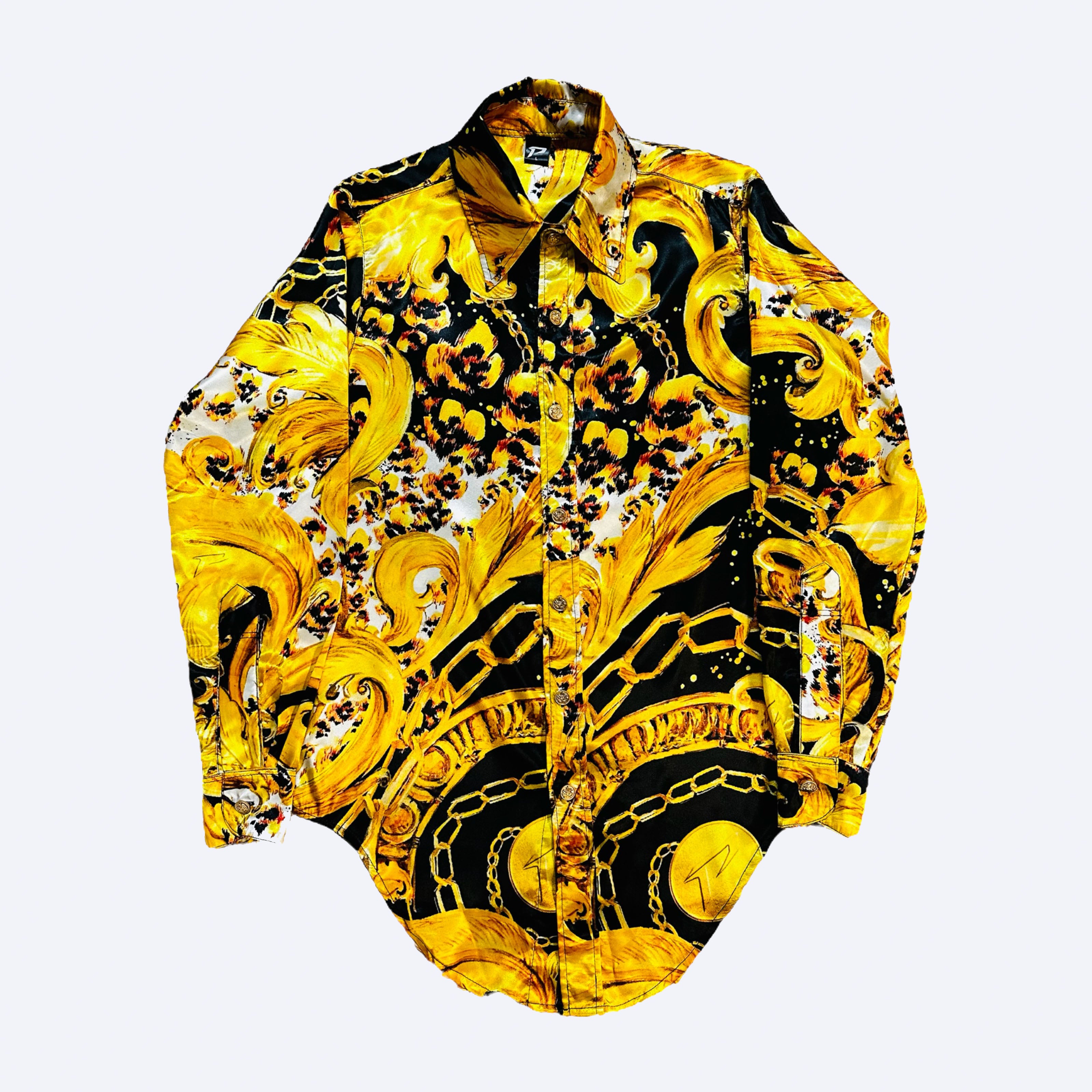 SILK PANGA GOLD BUTTON UP SHIRT