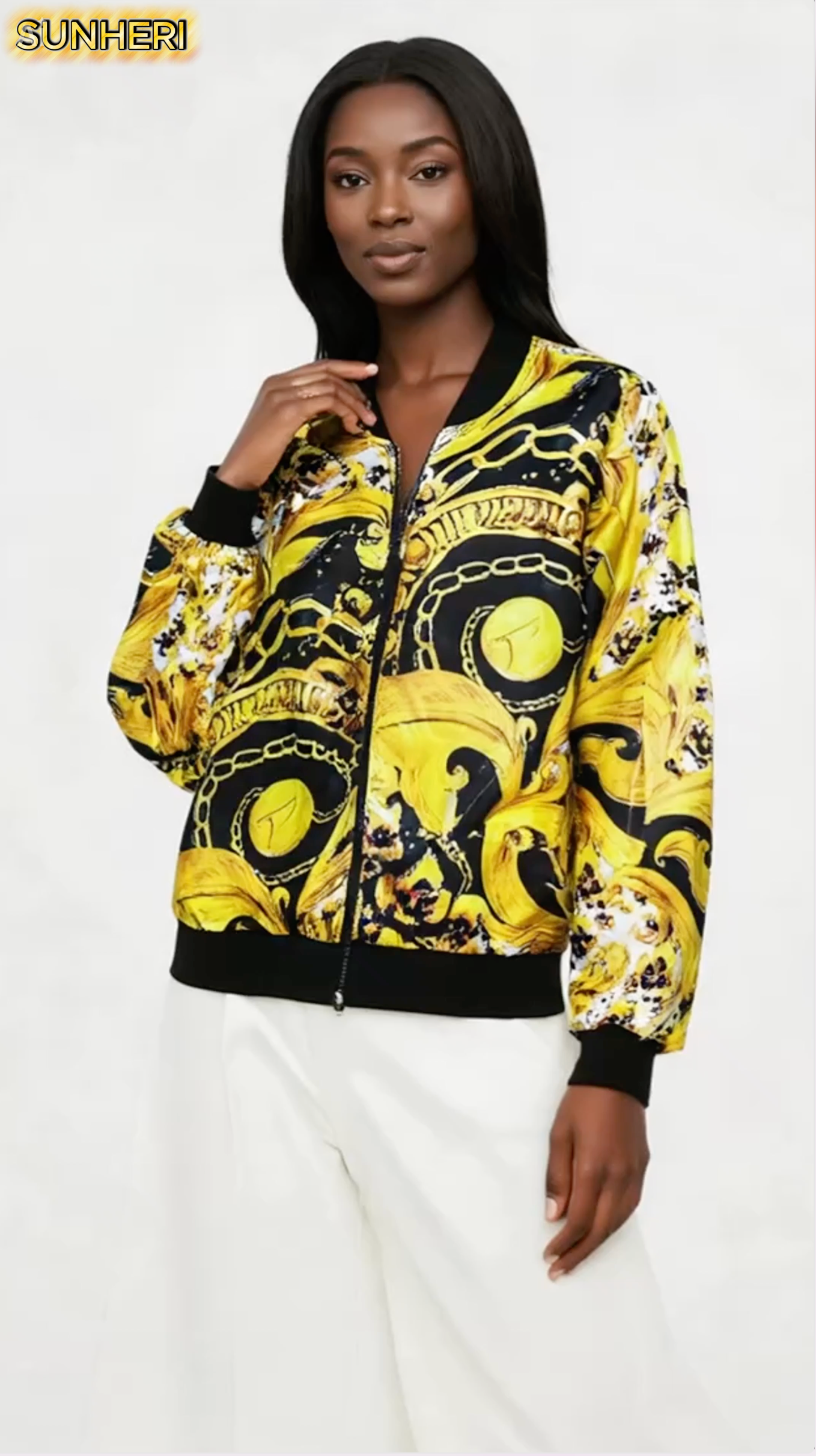 SILK PANGA GOLD BOMBER JACKET
